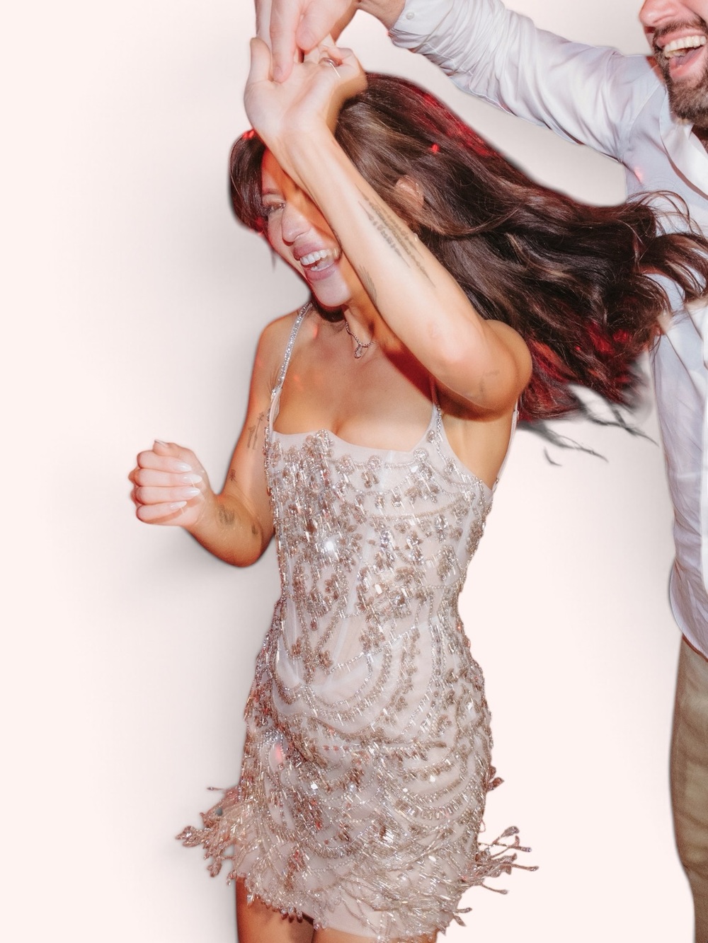 Rosie Etienne Giana Crystal Beaded Bridal Mini Dress - Picture 6 of 12